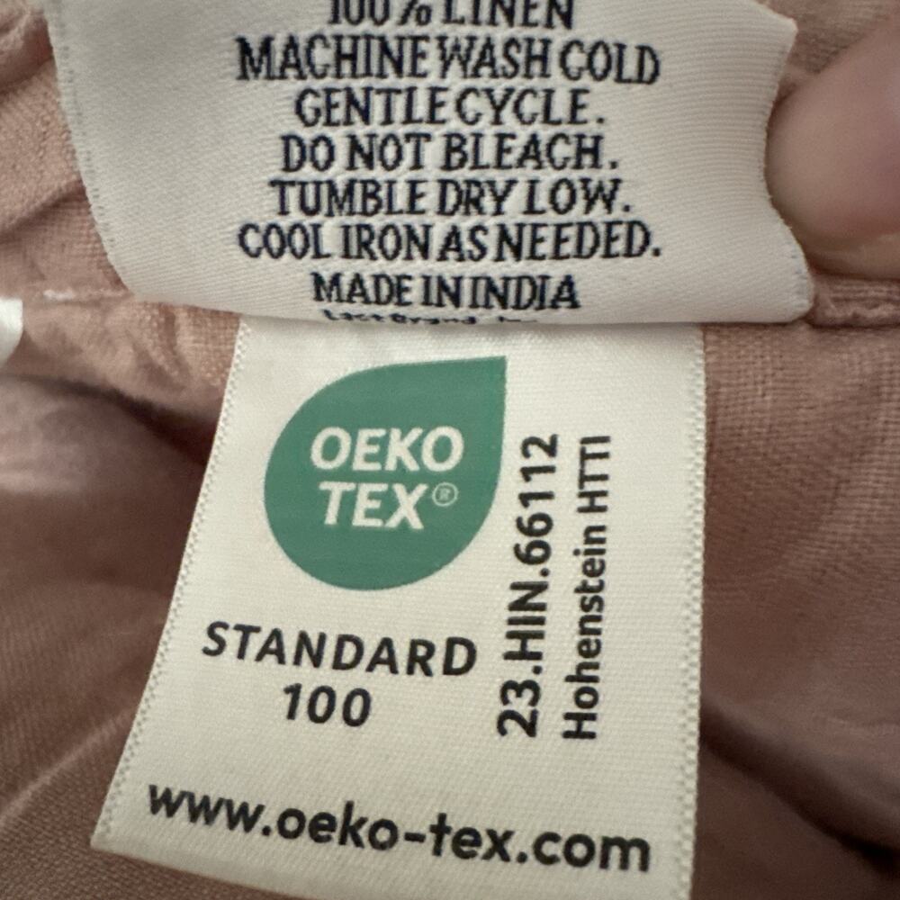 NWOT QUINCE EUROPEAN LINEN DREAM QUILT 2 SHAMS FULL / QUEEN DUSTY MAUVE MSRP 200 - Picture 5 of 7